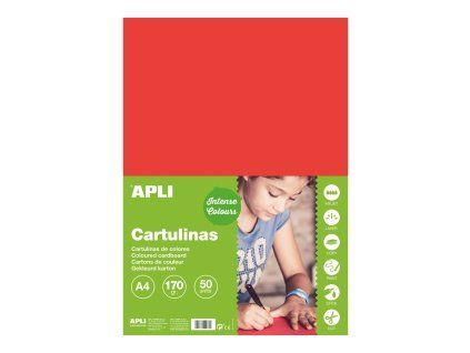 Színes papír, A4, 170 g, piros - 50 db
