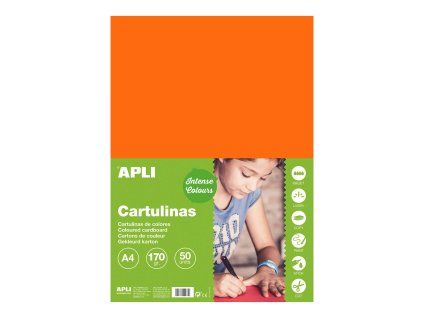 Színes papír, A4, 170 g, narancssárga - 50 db