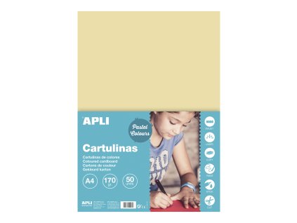 Farebný Papier, A4, 170 g, krémový - 50 ks