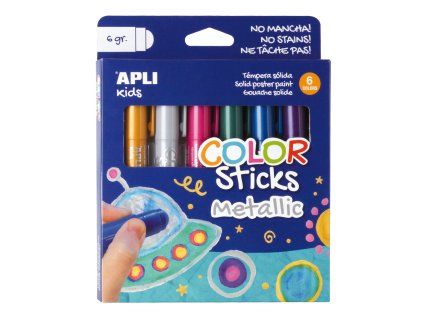 Temperové Farby suché, 6 g, 6 metalických farieb