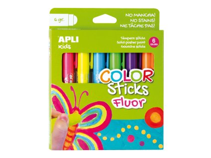 Temperové Farby suché, 6 g, 6 neónových farieb