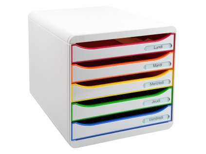 Zásuvkový box Iderama, A4 maxi, 5 zásuviek, PS