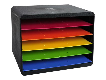 Triediaci box Iderama, A4 maxi, horizontálny, dúhový