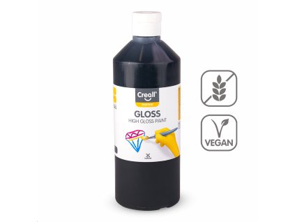 Farba s vysokým leskom Gloss, 500 ml, čierna