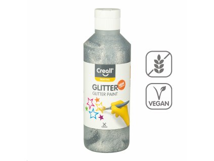 Farba Glitter, 250 ml, strieborná