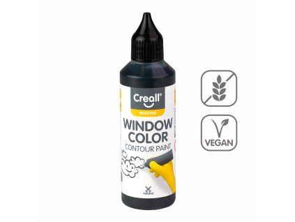 Ablakfesték kontúrozáshoz, 80 ml, fekete