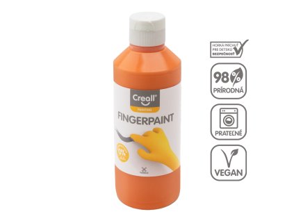 Prstová Farba, 250 ml, oranžová