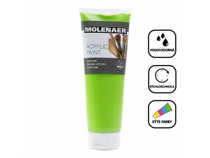 Molenaer akrilfesték, 250 ml, zöld