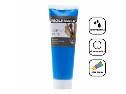 Akrylová Farba Molenaer, 250 ml, modrá