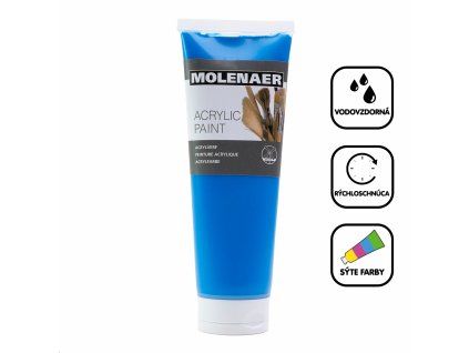 Molenaer akrilfesték, 250 ml, kék
