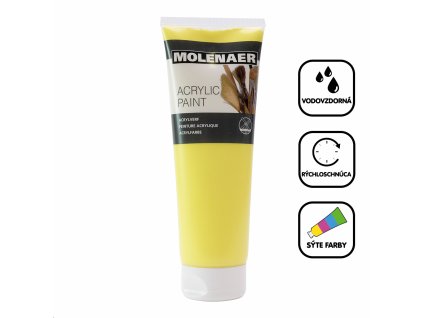 Akrylová Farba Molenaer, 250 ml, svetložltá