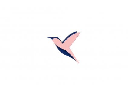pink humming bird brooch