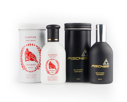 Barevné flakóny v kovovém obalu