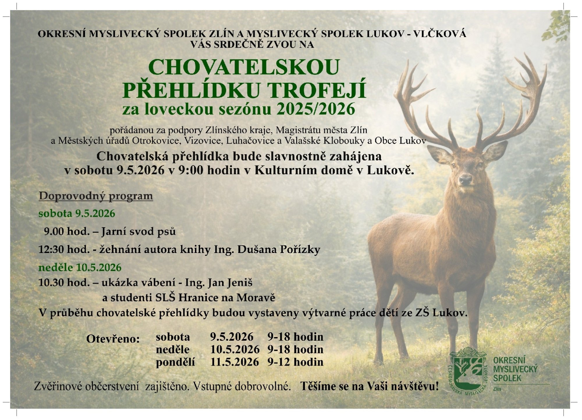 Přehlídka trofejí v Lukově OMS Zlín