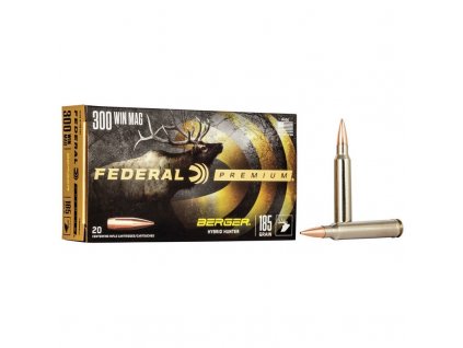 Náboj kulový Federal, Premium, 7mm Rem.Mag., 168GR, Berger Hybrid Premium