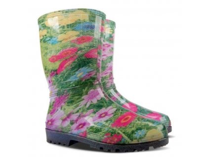 DEMAR Dámské barevné holinky RAINNY PRINT 0054 E louka
