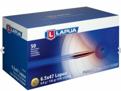 Náboj Lapua 6,5x47 Lapua SCENAR-L, GB546, OTM, 8,80g, 136gr