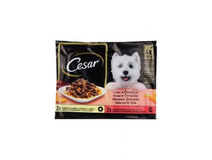 Cesar Selection kapsa ve šťávě 4x100g