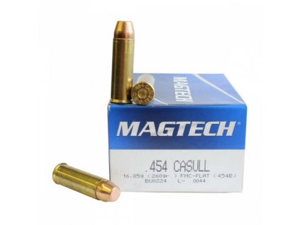 Náboj kulový Magtech, .454 Casull, 260GR (16,85g), FMJ Flat