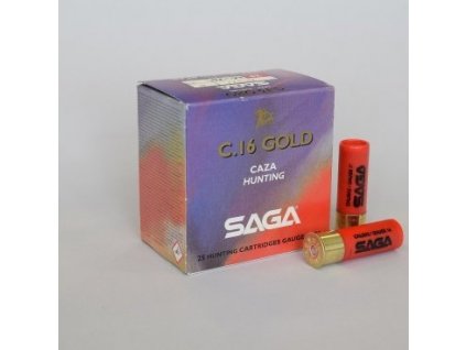Náboj brokový SAGA, C.16 GOLD, 16-70mm, brok 2,75mm/ 6, 28g