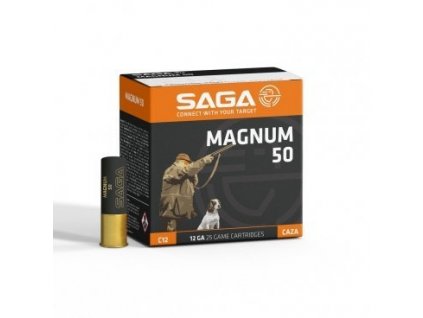 Náboj brokový SAGA, MAGNUM 50, 12-76mm, brok 3,25mm/ 4, 50g