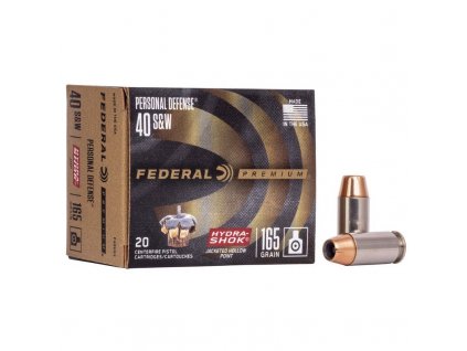 Náboj kulový Federal, Personal Defense, .40 SW, 180GR (11,6g), Hi-Shok JHP