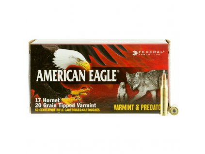 Náboj kulový Federal, American Eagle, .17 Hornet, 20GR (1,2g), Tipped Varmint Predator