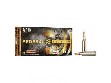 Náboj kulový Federal, Premium Vital Shok, .243 Win, 85GR, Barnes Triple Shok