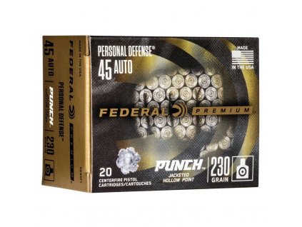 Náboj kulový Federal, Personal Defense, .45 ACP, 230GR (14,9g), JHP Punch