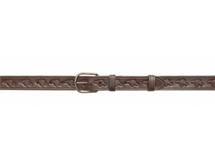 Kožený myslivecký opasek - šíře 3 cm (Délka 90 cm)