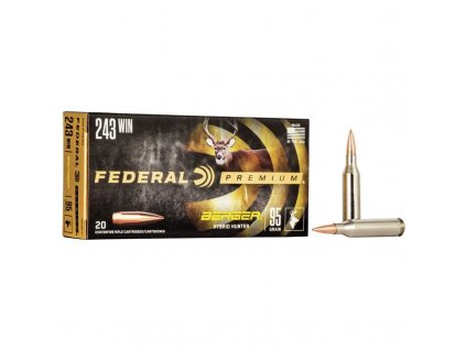 Náboj kulový Federal, Premium, .243 Win, 95GR, Berger Hybrid Hunter