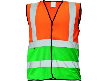 Reflexní vesta LYNX DUO - oranžová / zelená L
