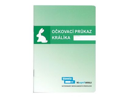 Očkovací průkaz králík Bioveta 1ks