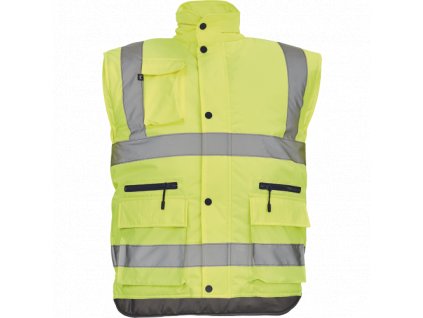 Pánská zateplená full Hi-Vis vesta CORDOBA žlutá L