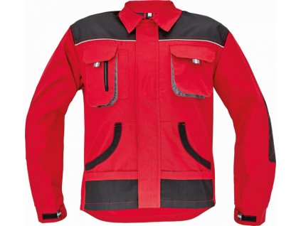 Pánská bavlněná pracovní bunda HANS červená-antracit 46