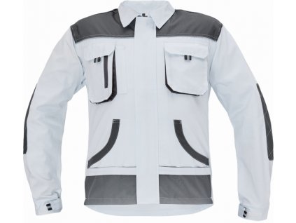 Pánská bavlněná pracovní bunda HANS bílá-šedá 46