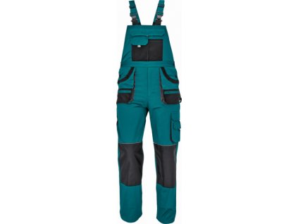Pánské bavlněné pracovní kalhoty s laclem HANS zelená-antracit 64