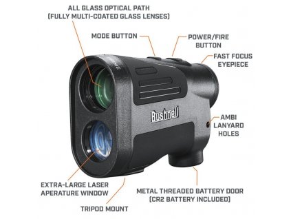 Dálkoměr Bushnell, Prime 1800, 6x24mm, aktivní display, čern šedý