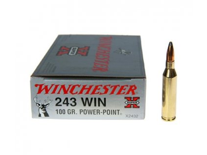 střelivo 243 Win. Winchester Power-Point 6,5g (100gr)