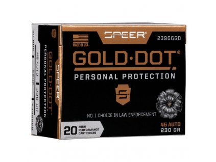 Náboj kulový Speer, Personal Protection, .45 Auto, 230GR (14,9g), HP