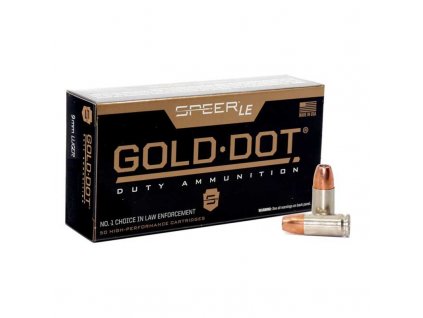 Náboj kulový Speer, Lawman Dold Dot, .38 Spec.+P, 125GR (8,9g), Gold Dot HP