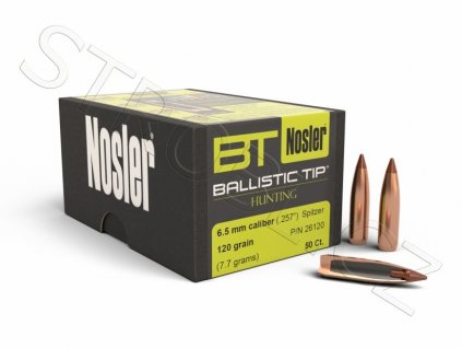 Střely Nosler Ballistic Tip Hunting 6,5mm, dia .264, 120grs