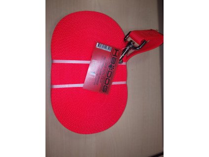 Dlouhá plochá šňůra na vodítko s karabinou