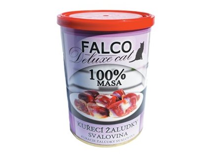 FALCO CAT deluxe kuřecí žaludky - svalovina 400g