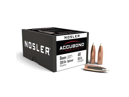 Střely Nosler AccuBond 8mm, dia .323, 200grs