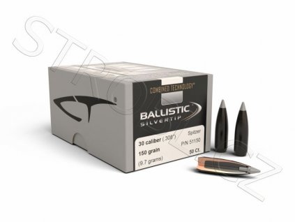 Střely Nosler Ballistic Silvertip .30 cal, dia .308, 150grs