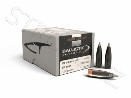 Střely Nosler Ballistic Silvertip .338 cal, dia .338, 200grs