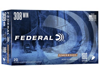 Náboj kulový Federal, Power Shok, .308 Win., 180GR (11,6g), Soft Point