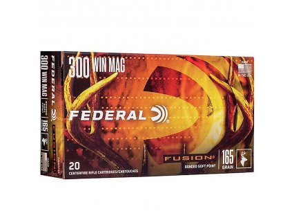 Náboj kulový Federal, Fusion, .300 Win.Mag., 165GR (10,6g), Bonded Soft Point