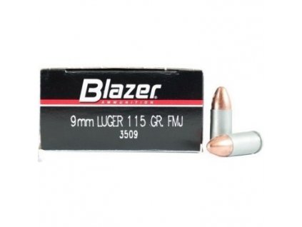 Náboj kulový CCI, Blazer Aluminium, 9mm Luger, 115GR (7,5g), FMJ